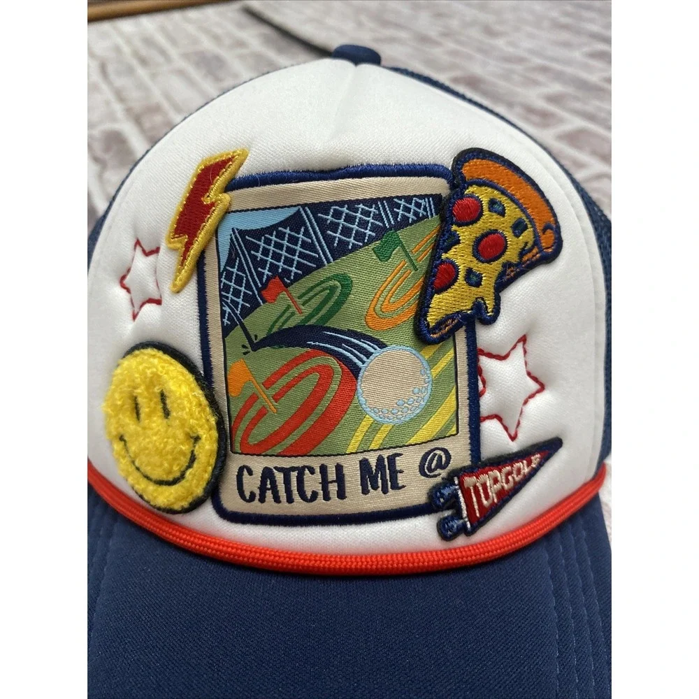 Catch Me At Top Golf Youth  Adjustable Mesh‎ Snapback Hat Cap Trucker Smiley